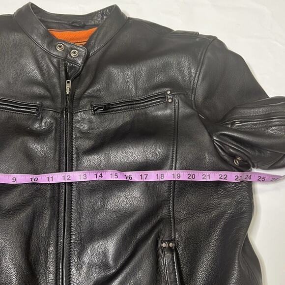 NWOT LEATHER BIKER JACKET SIZE XL - Picture 8 of 15